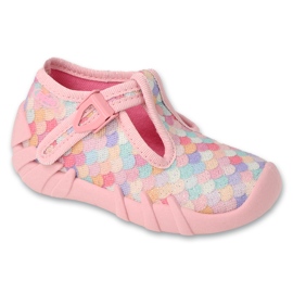 Befado children's slippers with a clasp 110P501, pink