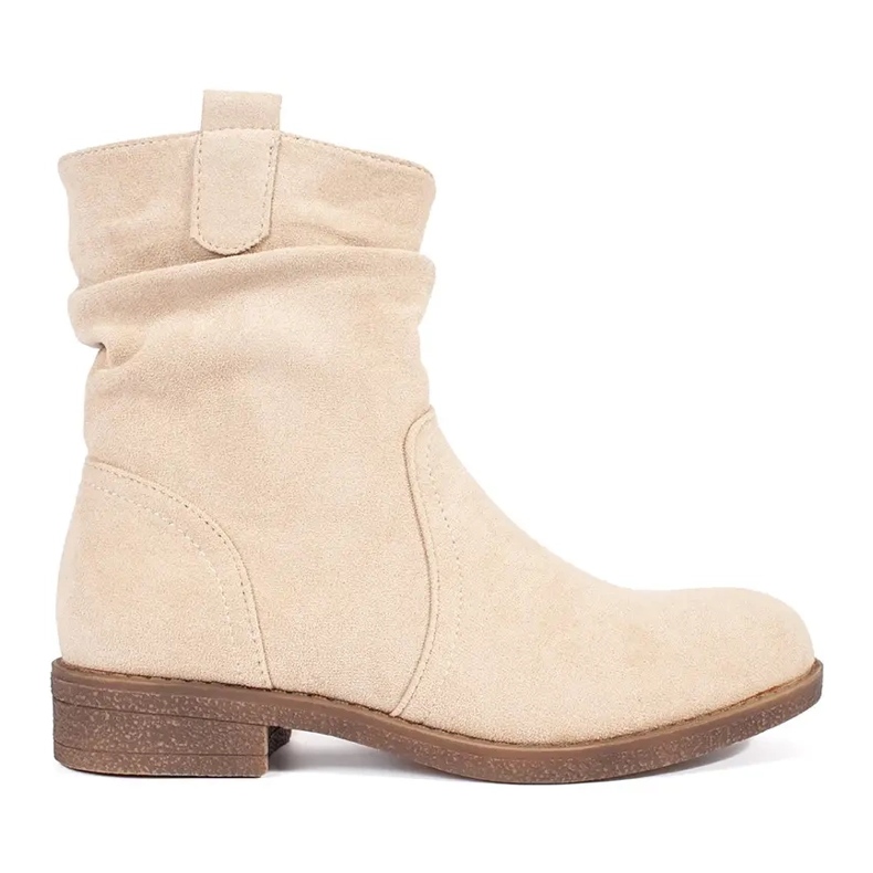 Beige cowboy boots for women