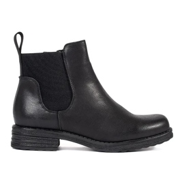 Women's black flat Chelsea boots Women's black flat Chelsea boots