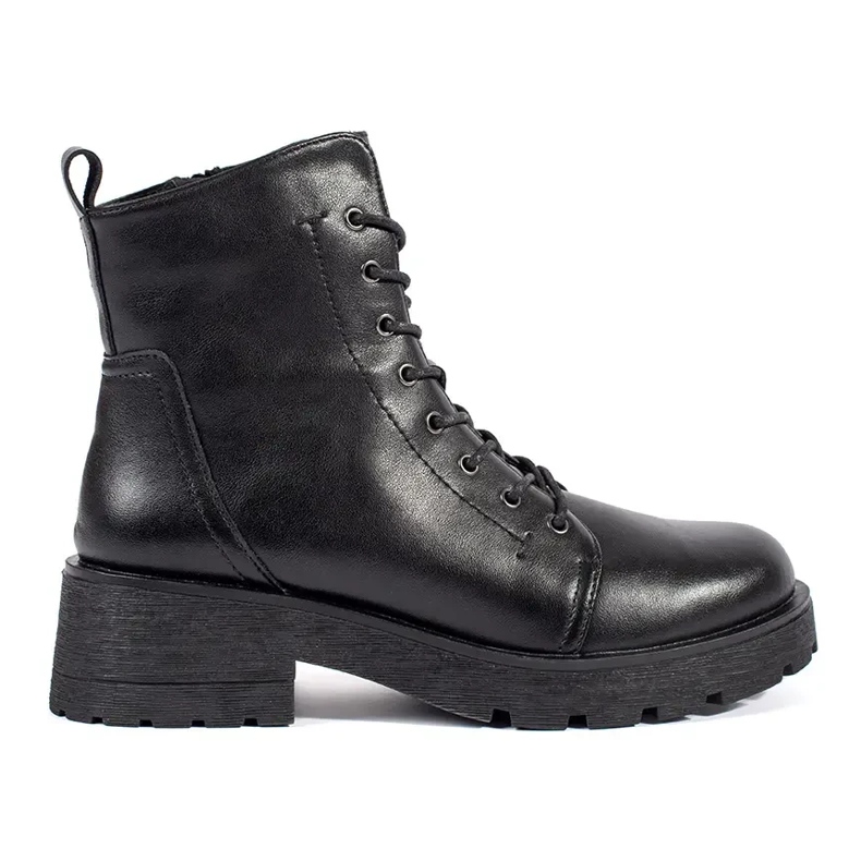 Leather black ankle boots with a thick sole by Sergio Leone