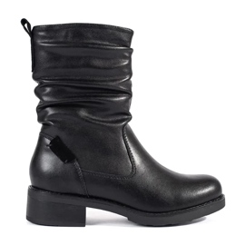 Women s brown lace up leather ankle boots on the Sergio Leone platform KeeShoes