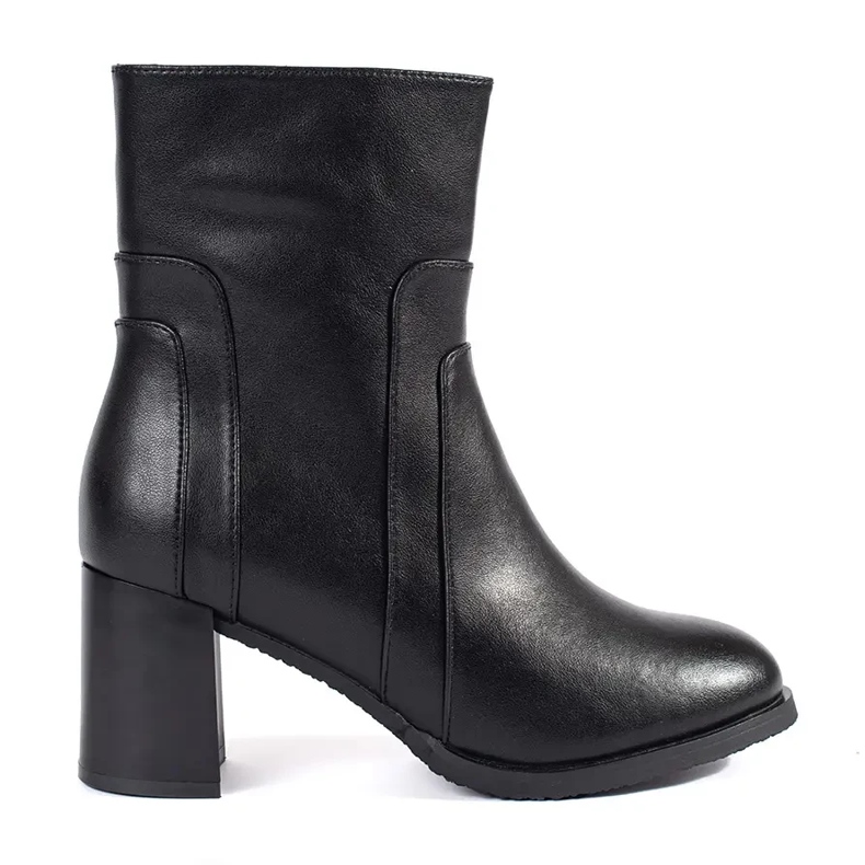 Black leather women's ankle boots by Sergio Leone