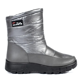 Women's gray snow boots grey