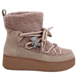 Remati Khaki snow boots with shearling brown Remati Khaki snow boots with shearling brown
