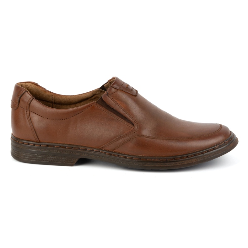 KOMODO Men's shoes made of natural leather slip-on 854K brown KOMODO Men's shoes made of natural leather slip-on 854K brown