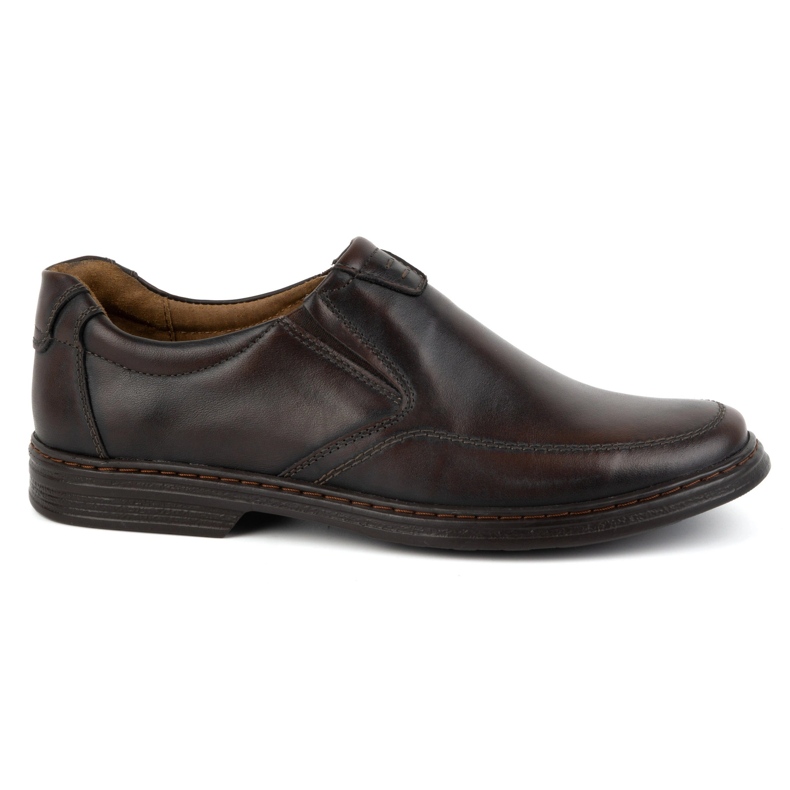 KOMODO Men's shoes made of natural leather slip-on 854K, dark brown KOMODO Men's shoes made of natural leather slip-on 854K, dark brown