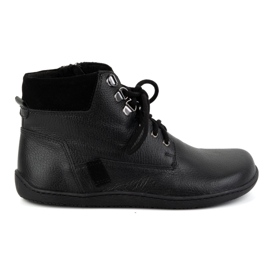 Olivier Women's minimalist barefoot winter leather shoes 1262 black