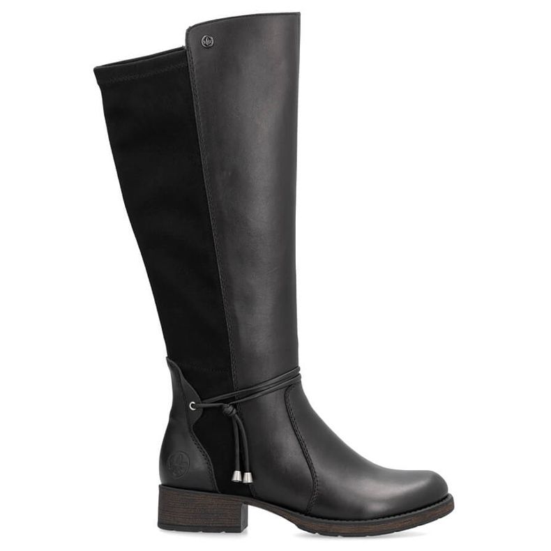 Leather women's insulated boots, black Rieker Z9564-00 Leather women's insulated boots, black Rieker Z9564-00