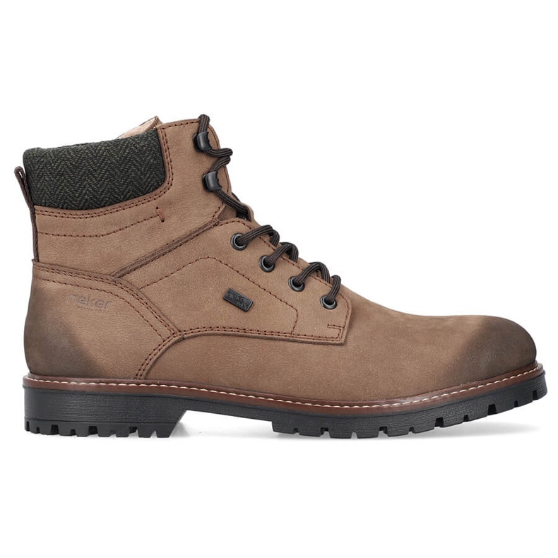 Leather waterproof men's boots, insulated brown Rieker F3612-24