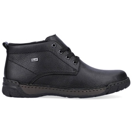 Leather waterproof ankle boots, insulated men's shoes, black Rieker B0347-00 Leather waterproof ankle boots, insulated men's shoes, black Rieker B0347-00