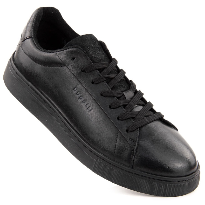 Men's casual black leather sneakers Bugatti OO153122