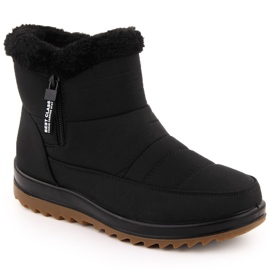 Women's snow boots with fur, black Potocki 66302