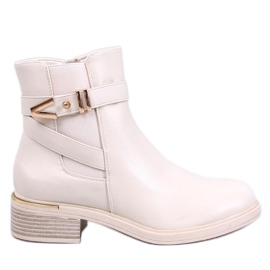 Gavins Beige Pu Chelsea boots