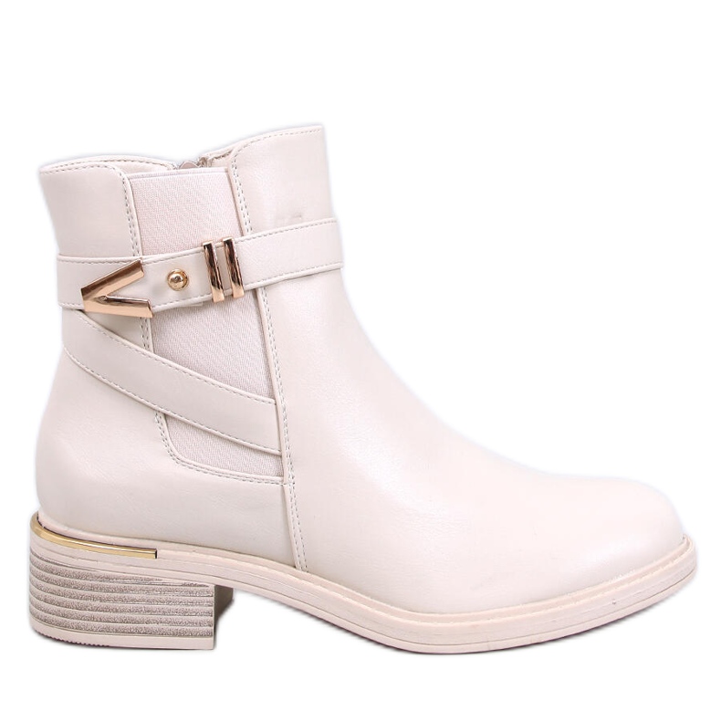 Gavins Beige Pu Chelsea boots