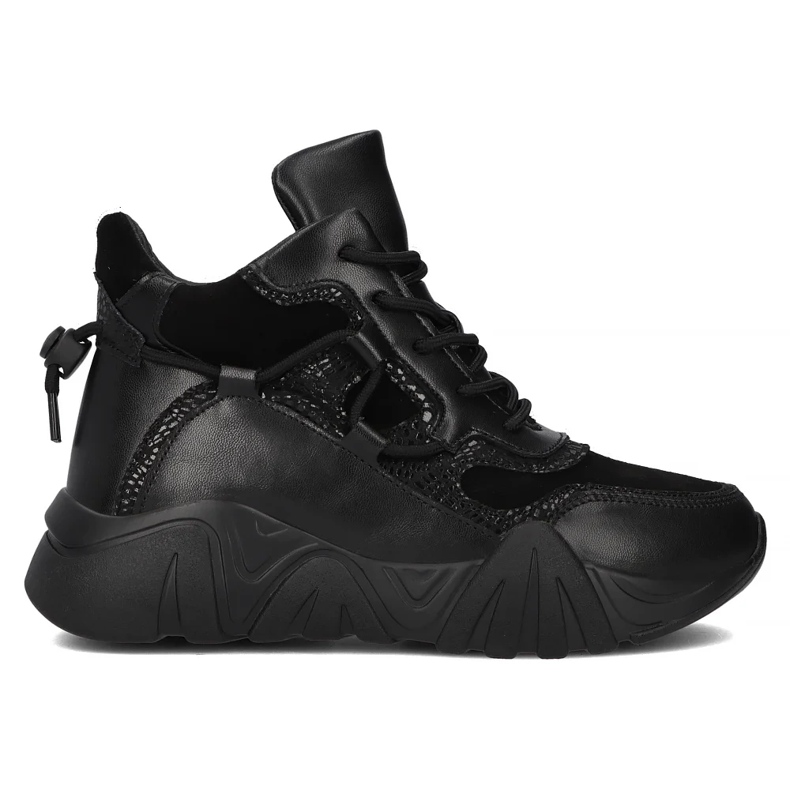 Filippo DBT6367/24 Bk leather platform boots, black