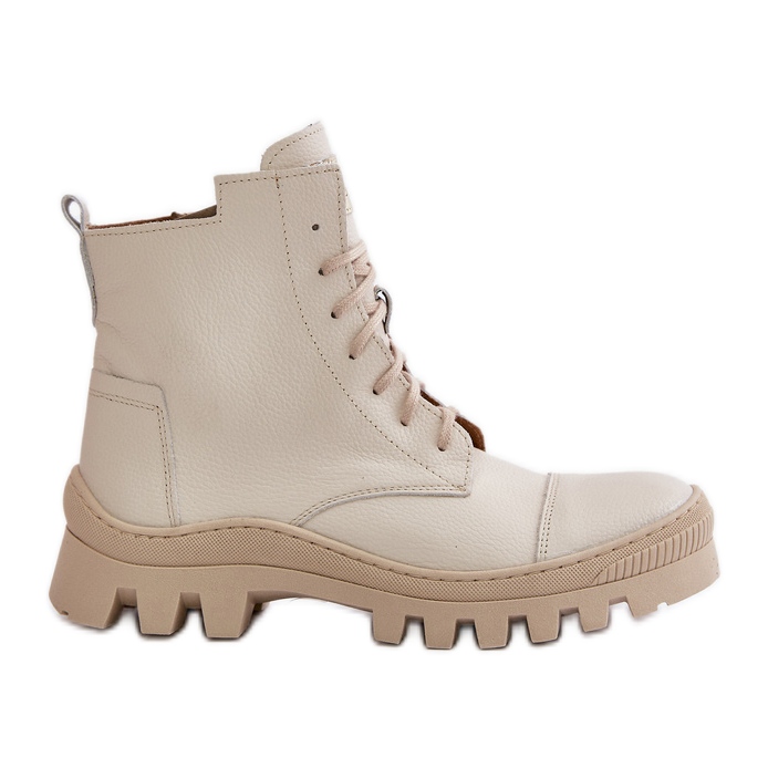 Zazoo 2831 Women's Boots Made of Natural Leather, Light Beige Zazoo 2831 Women's Boots Made of Natural Leather, Light Beige