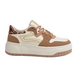 Women's Leopard Leopard Sneakers Beige Henizore
