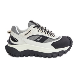 Women's Leather Sneakers on the Big Star Platform OO274A220 HI-POLY System White and Black