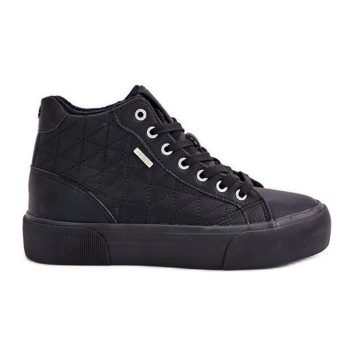 Insulated Women's Sneakers with Stitching Big Star OO274A480 Black