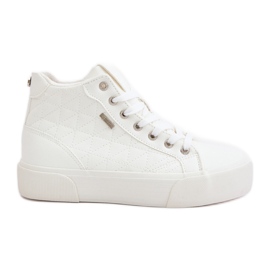 Insulated Women's Sneakers With Stitching Big Star OO274A479 White