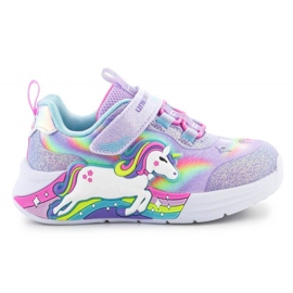 Skechers S-Lights Girl's Unicorn Chaser shoes 302298N-LVMT purple