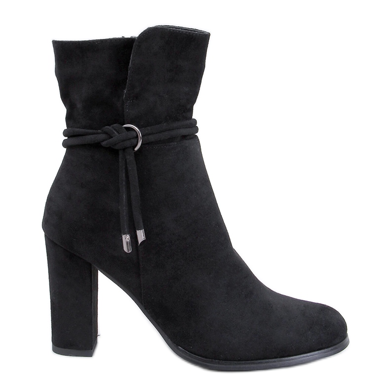 Minnai Black suede ankle boots