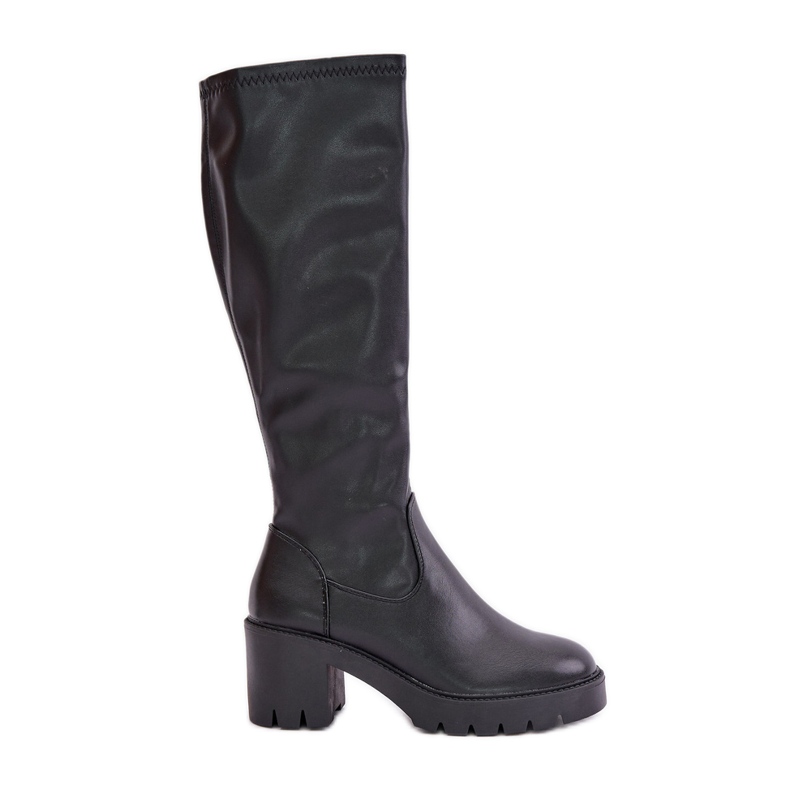 Over-the-knee Eco Leather Boots On High Heel Vinceza 58332 Black Over-the-knee Eco Leather Boots On High Heel Vinceza 58332 Black