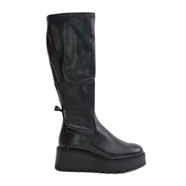 Women's Over-the-Knee Boots On Platform And Wedge Vinceza 58342 Black