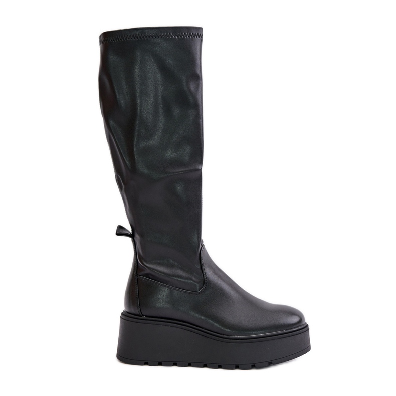 Women's Over-the-Knee Boots On Platform And Wedge Vinceza 58342 Black