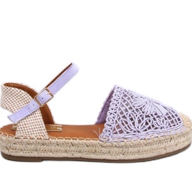 Openwork espadrille sandals Premat Purple - Inello
