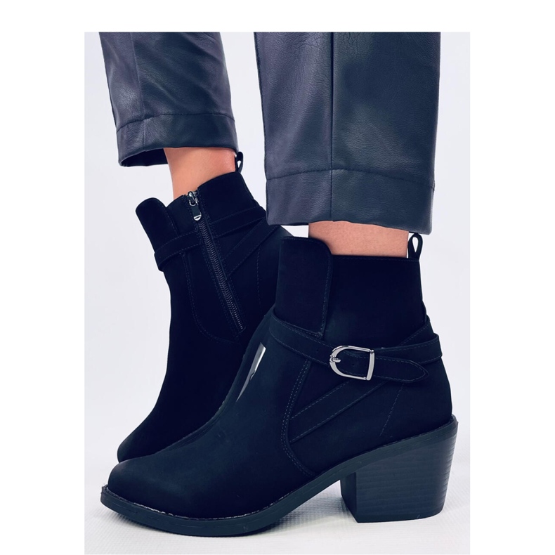 Cunnig Black low heel cowboy boots - Inello Cunnig Black low heel cowboy boots - Inello