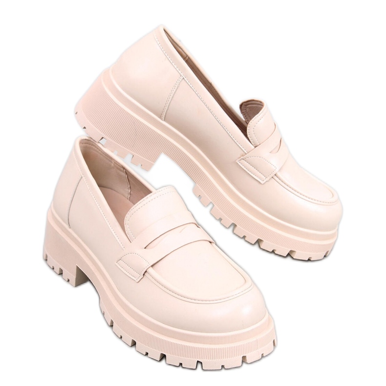 Dench Beige platform loafers - Inello