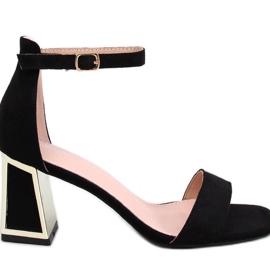 Auguste Black high-heeled sandals