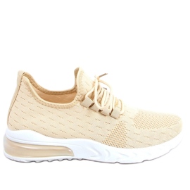 Beige sock sports shoes Beige sock sports shoes