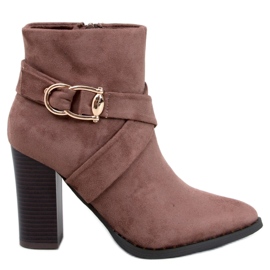 Khaki High Heel Ankle Boots brown Khaki High Heel Ankle Boots brown