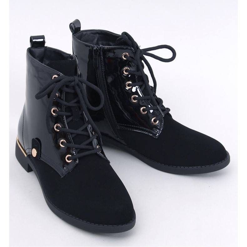 Ninas Black lace-up ankle boots - Inello