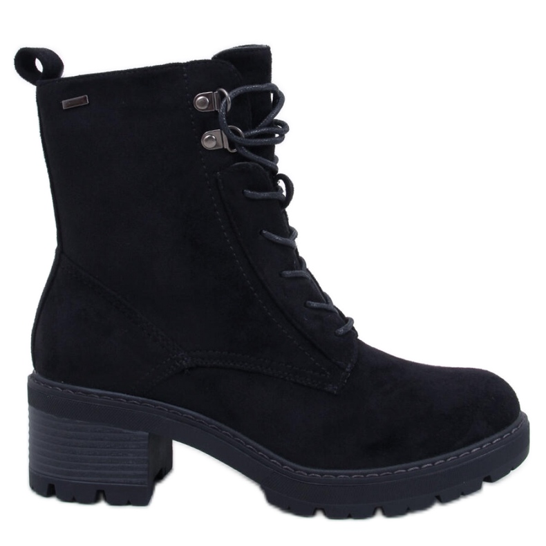 Comfortable high-heeled boots Black