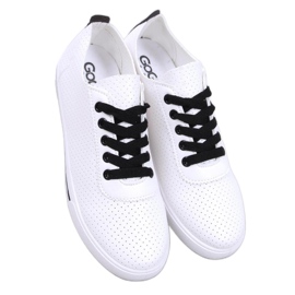 Women's openwork sneakers Black white