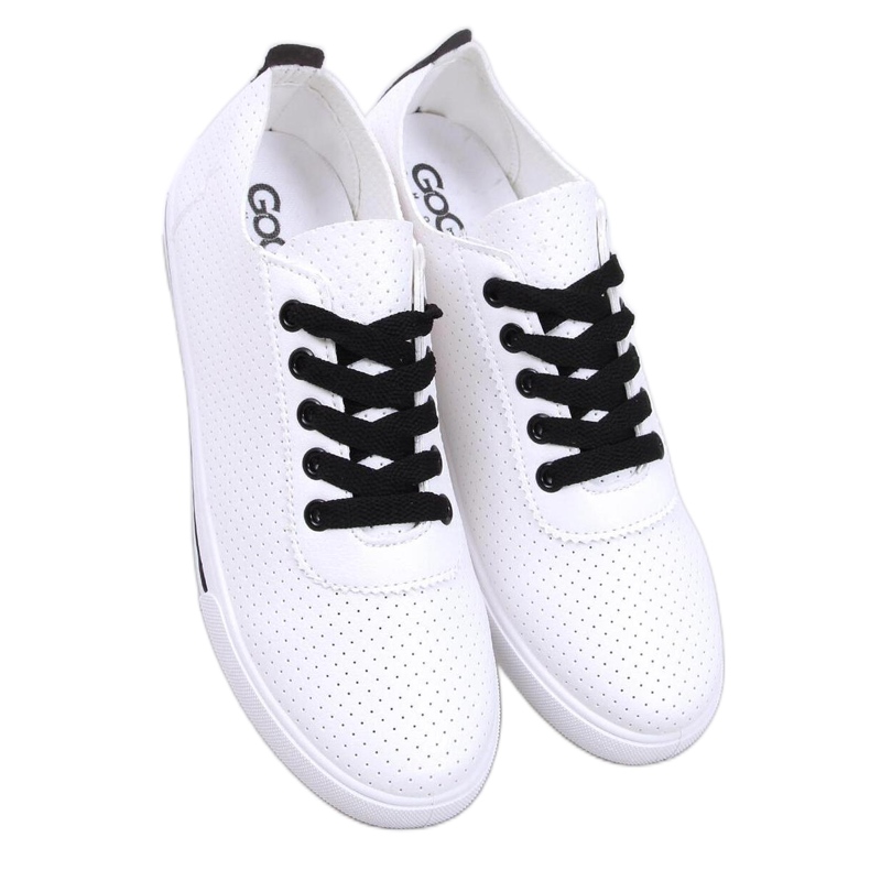 Women's openwork sneakers Black white