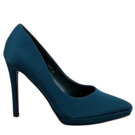 Green stiletto pumps