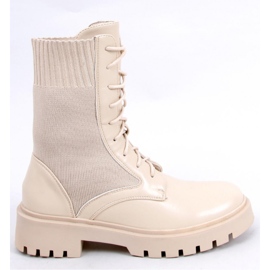 Boots with elastic upper Cass Beige - Inello