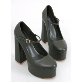 Rosario Armygreen platform pumps - Inello Rosario Armygreen platform pumps - Inello