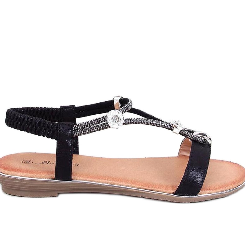 Black zirconia sandals