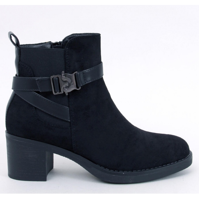 Yonda Black stable heel ankle boots - Inello