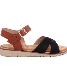 Women's elevated sandals black
