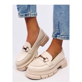 Kyress Beige high sole moccasins - Inello Kyress Beige high sole moccasins - Inello