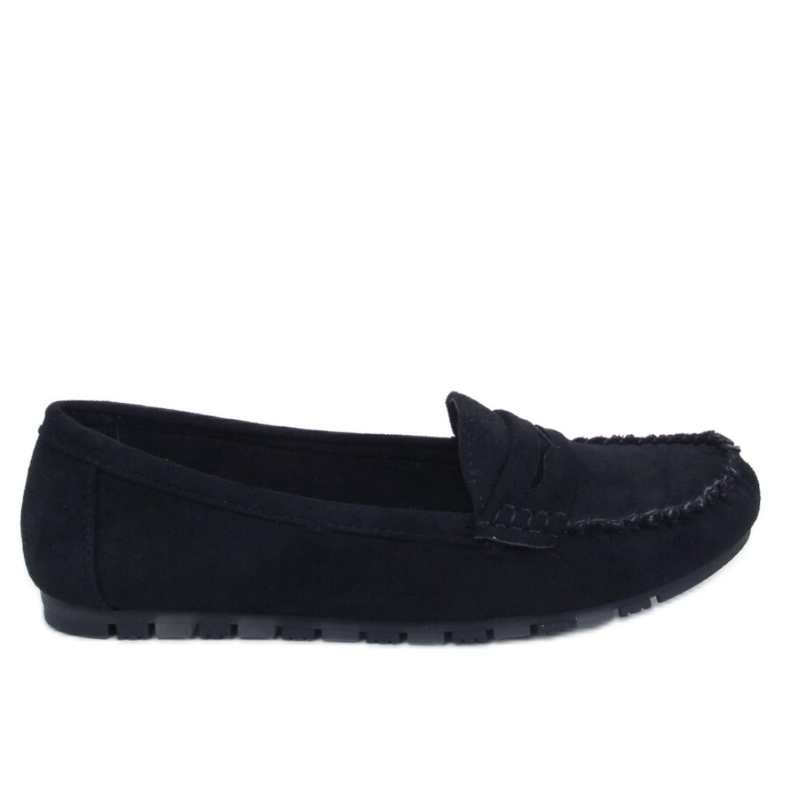 Women's suede moccasins Black