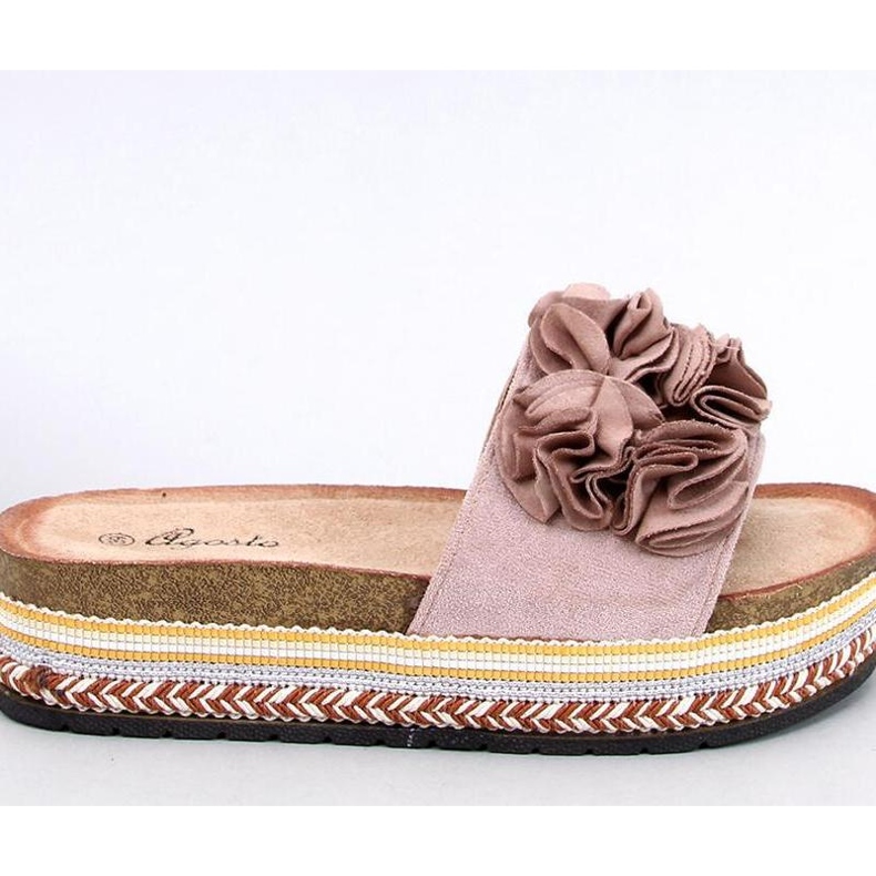 Sandal Flip-flops on a thick, colorful sole Raven Beige - Inello