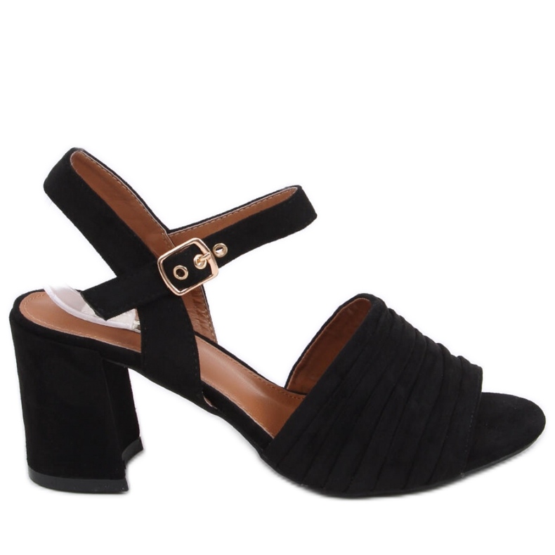 Black heeled sandals