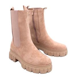 Khaki high Chelsea boots beige Khaki high Chelsea boots beige